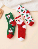 Merry n' Brite Fuzzy Christmas Socks (crew)