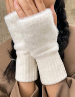 Fuzzy Fingerless Gloves