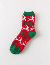 Load image into Gallery viewer, Merry n&#39; Brite Fuzzy Christmas Socks (Kiddies)
