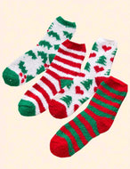 Merry n' Brite Fuzzy Christmas Socks (Adults)