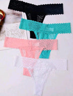 Plus Lace Thong (4 Pack)