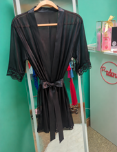 Load image into Gallery viewer, Luna Noire Robe &amp; Thong
