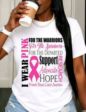 Load image into Gallery viewer, Ladies' Breast Cancer Awareness T-Shirt (I Wear Pink)
