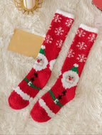 Fuzzy  Christmas Socks (over the calf)