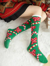 Load image into Gallery viewer, Fuzzy  Christmas Socks (over the calf)
